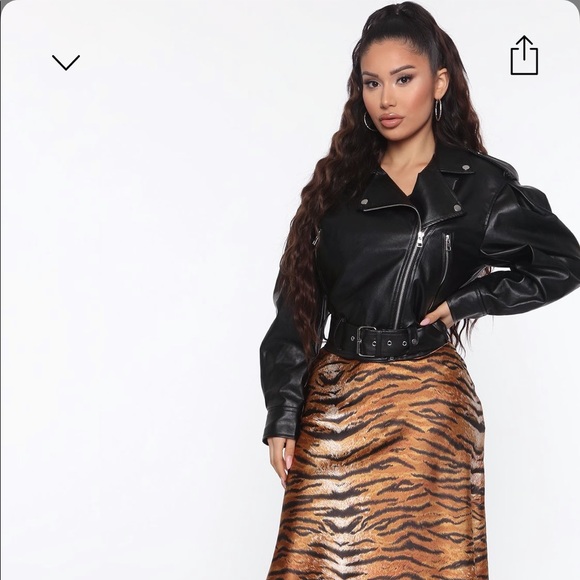 Vegan Leather Moto Jacket - Picture 3 of 6